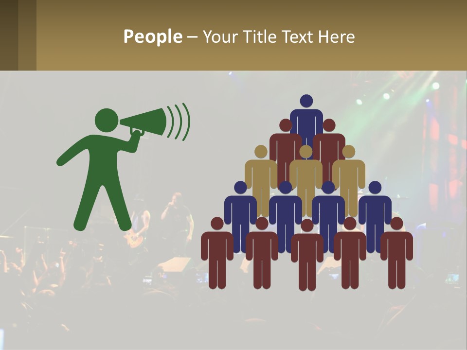A Group Of People On Stage Playing Music PowerPoint Template