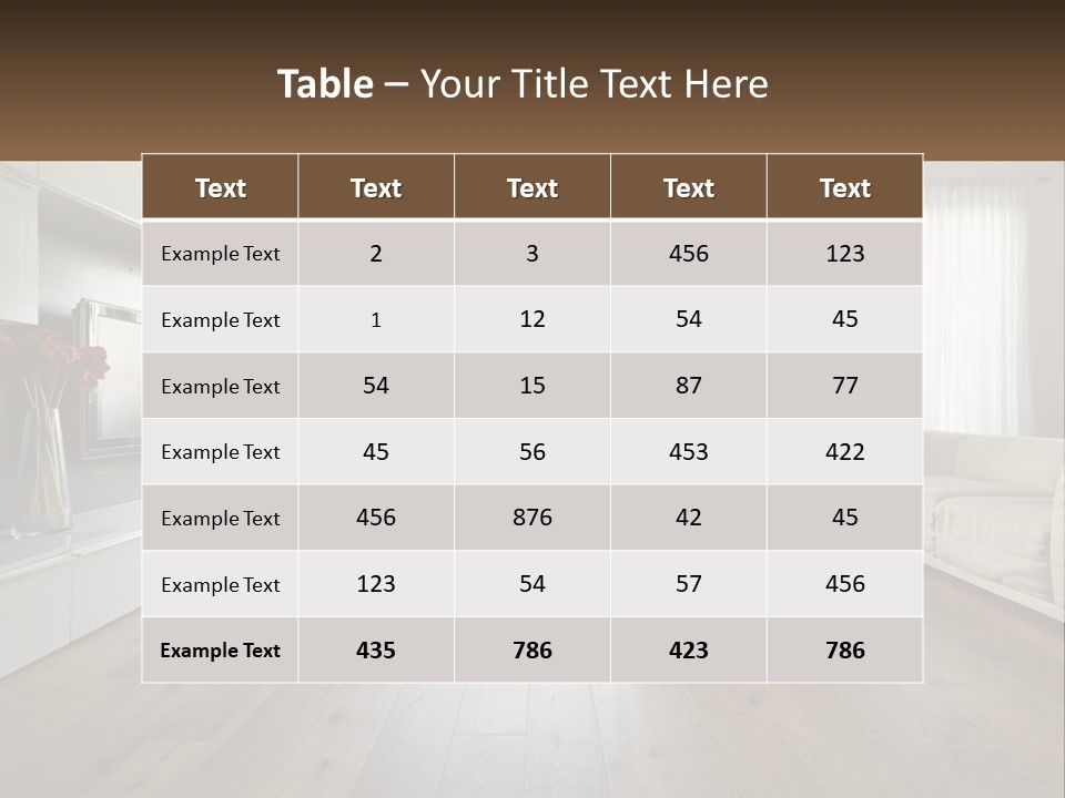 A Living Room With A Large White Couch PowerPoint Template