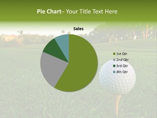A Golf Ball On A Tee In The Grass PowerPoint Template