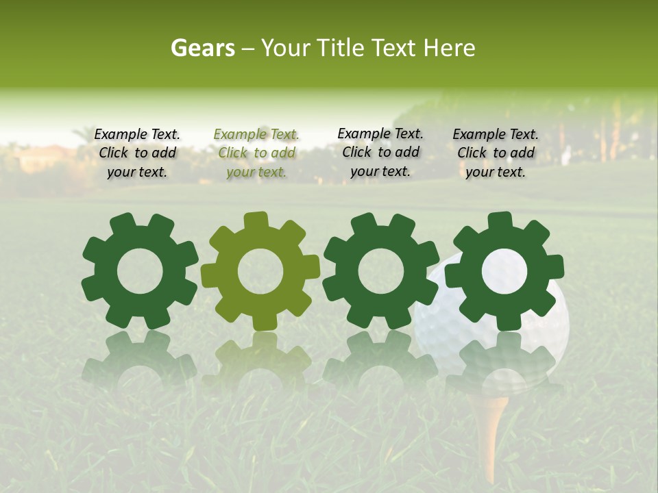 A Golf Ball On A Tee In The Grass PowerPoint Template