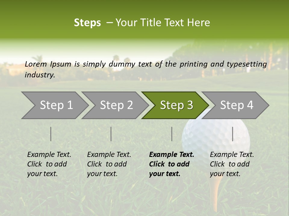 A Golf Ball On A Tee In The Grass PowerPoint Template