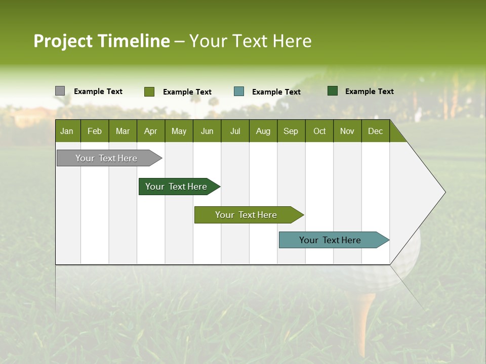 A Golf Ball On A Tee In The Grass PowerPoint Template