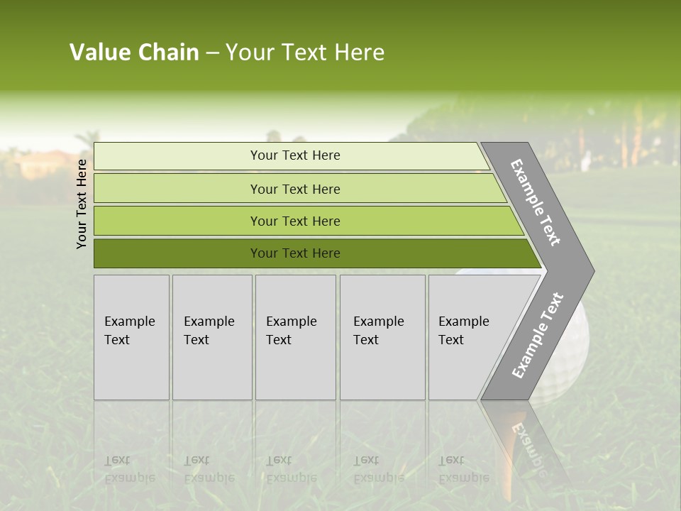 A Golf Ball On A Tee In The Grass PowerPoint Template