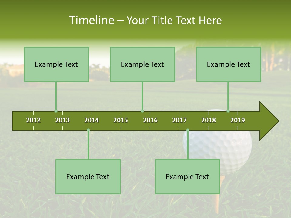 A Golf Ball On A Tee In The Grass PowerPoint Template