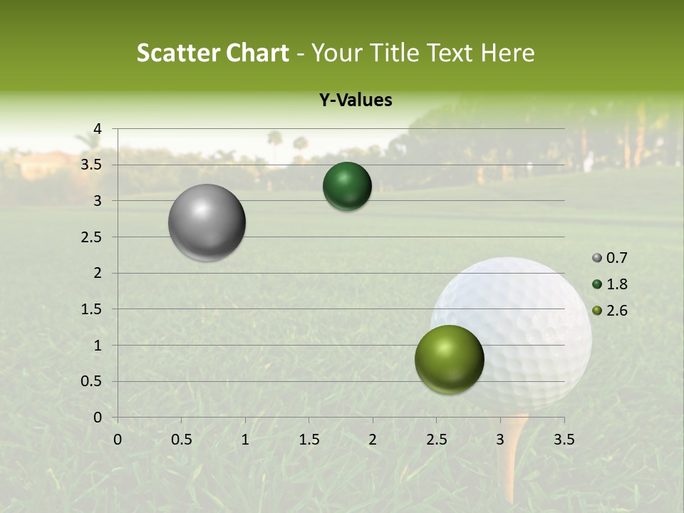 A Golf Ball On A Tee In The Grass PowerPoint Template