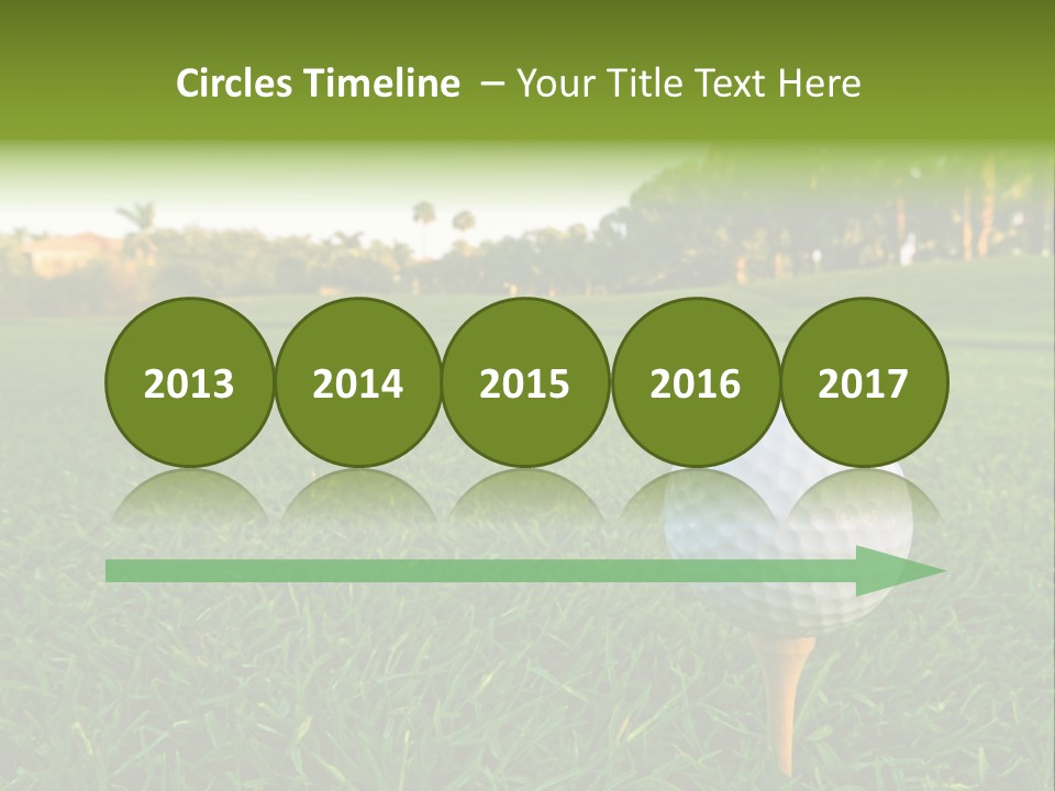 A Golf Ball On A Tee In The Grass PowerPoint Template