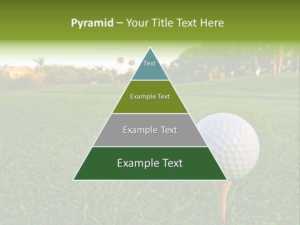 A Golf Ball On A Tee In The Grass PowerPoint Template