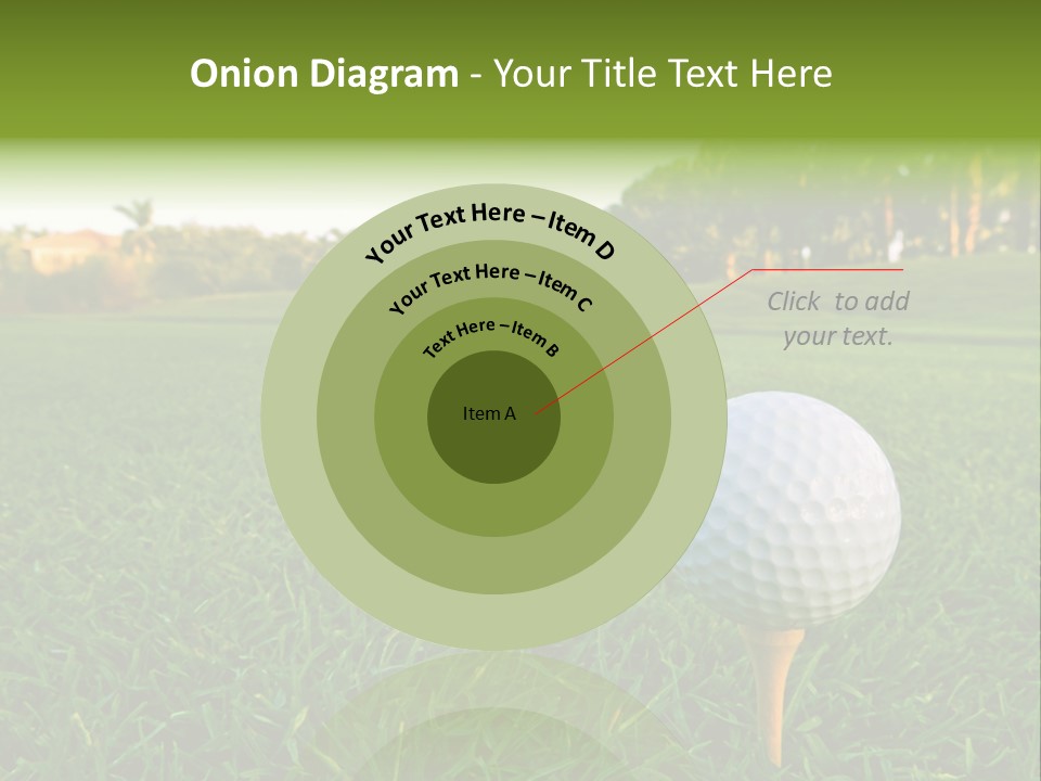 A Golf Ball On A Tee In The Grass PowerPoint Template