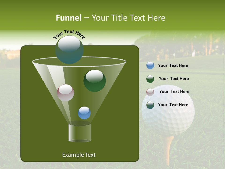 A Golf Ball On A Tee In The Grass PowerPoint Template
