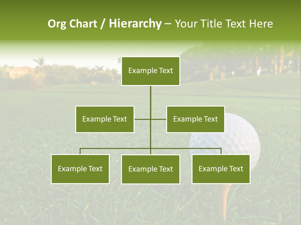 A Golf Ball On A Tee In The Grass PowerPoint Template