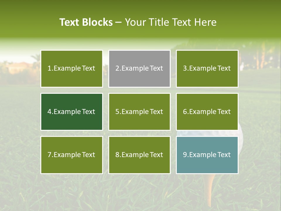 A Golf Ball On A Tee In The Grass PowerPoint Template