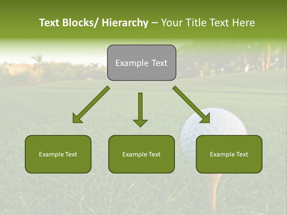 A Golf Ball On A Tee In The Grass PowerPoint Template