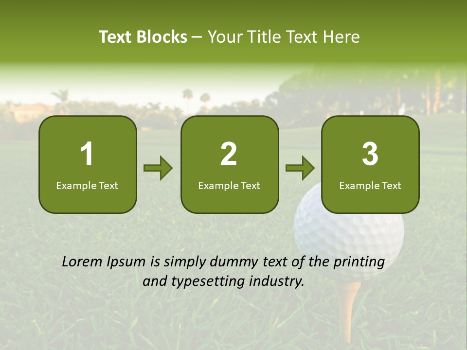 A Golf Ball On A Tee In The Grass PowerPoint Template