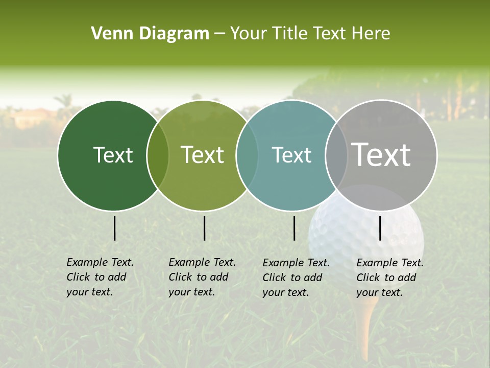 A Golf Ball On A Tee In The Grass PowerPoint Template