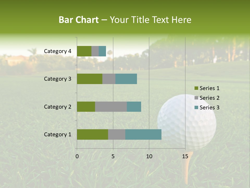A Golf Ball On A Tee In The Grass PowerPoint Template