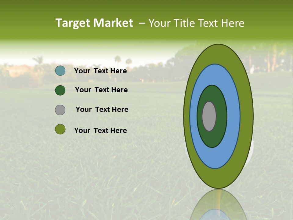 A Golf Ball On A Tee In The Grass PowerPoint Template