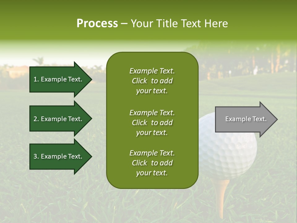 A Golf Ball On A Tee In The Grass PowerPoint Template