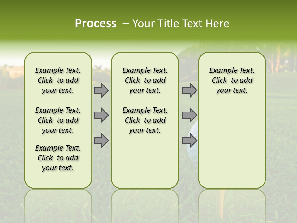 A Golf Ball On A Tee In The Grass PowerPoint Template