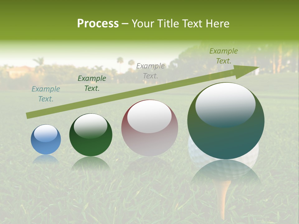 A Golf Ball On A Tee In The Grass PowerPoint Template
