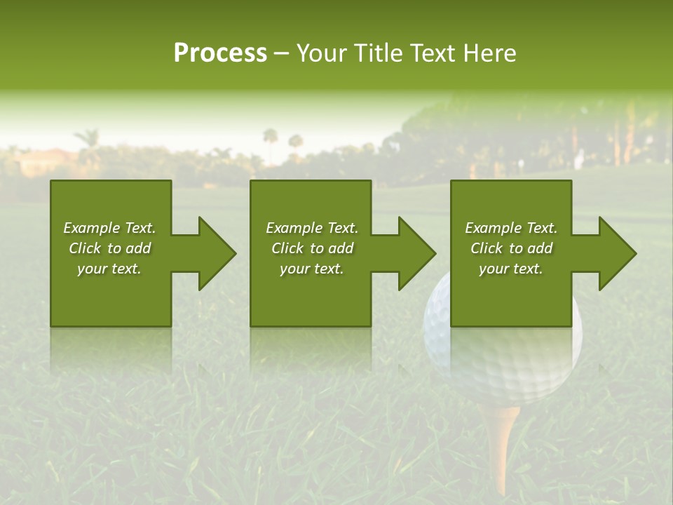 A Golf Ball On A Tee In The Grass PowerPoint Template
