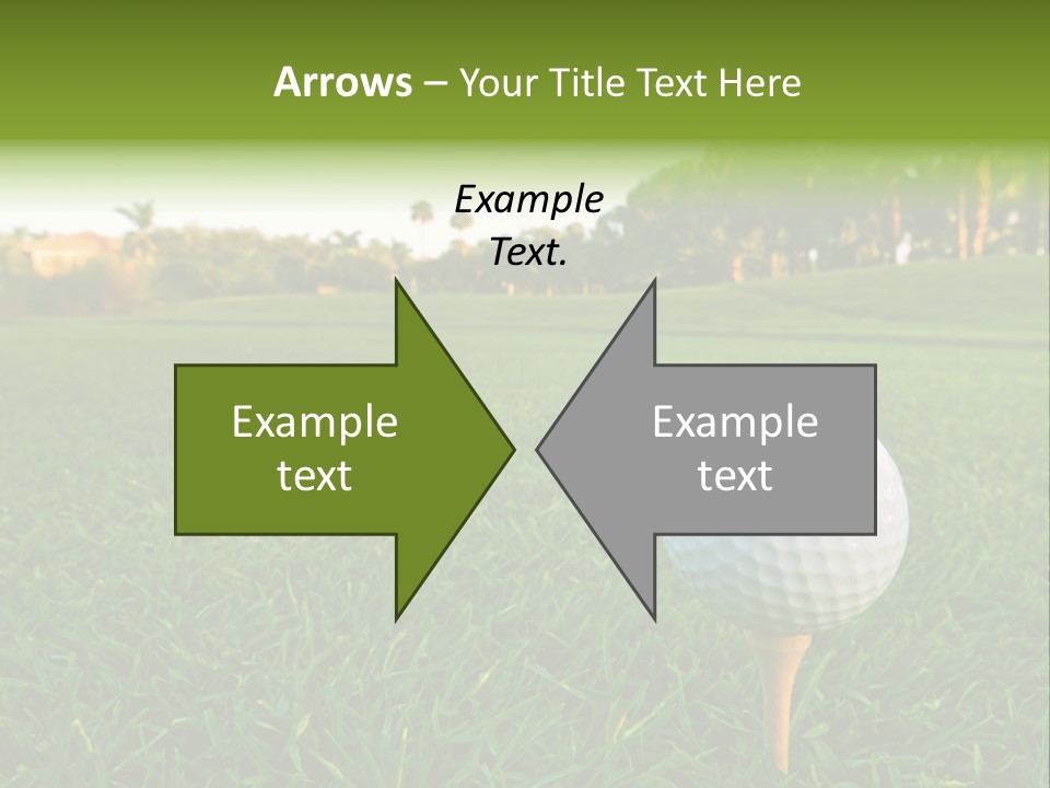 A Golf Ball On A Tee In The Grass PowerPoint Template