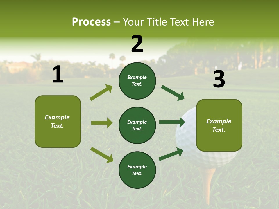 A Golf Ball On A Tee In The Grass PowerPoint Template