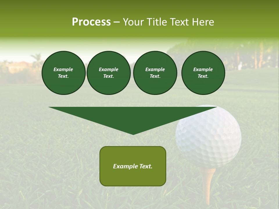 A Golf Ball On A Tee In The Grass PowerPoint Template