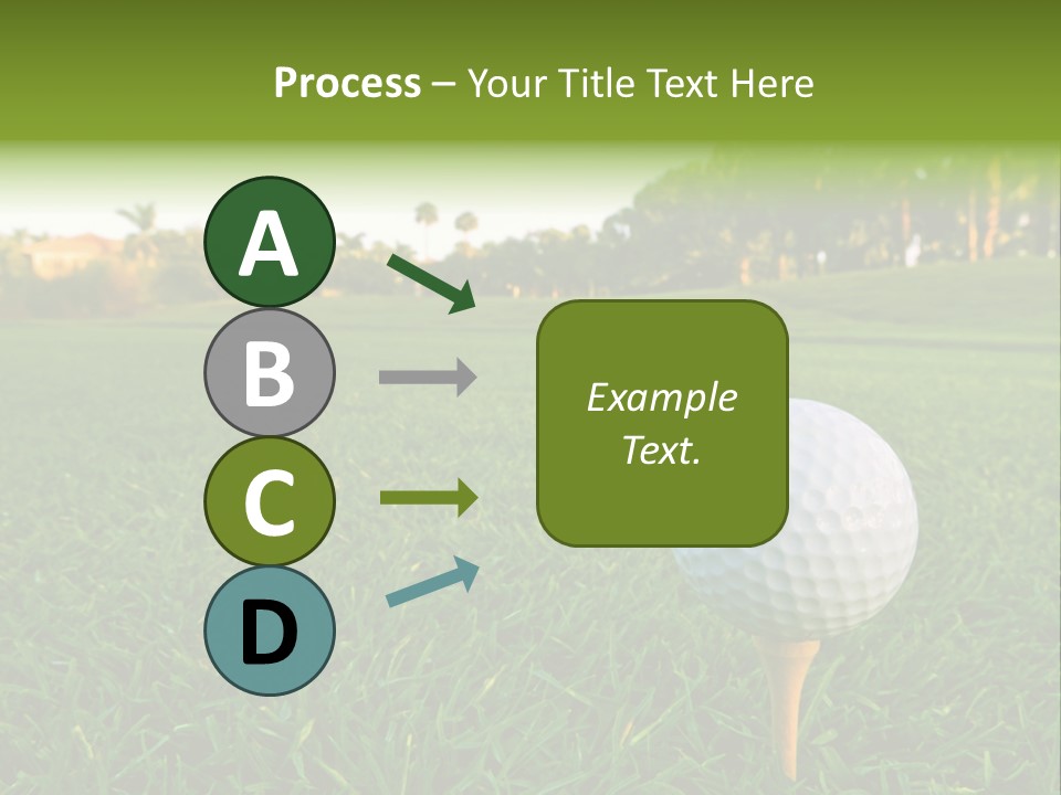 A Golf Ball On A Tee In The Grass PowerPoint Template