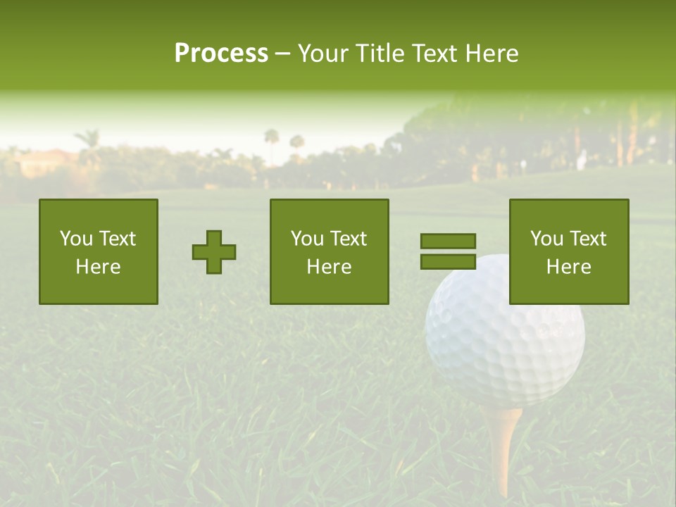 A Golf Ball On A Tee In The Grass PowerPoint Template