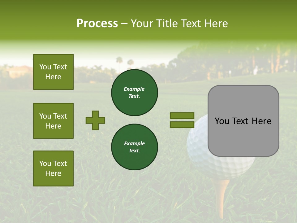 A Golf Ball On A Tee In The Grass PowerPoint Template