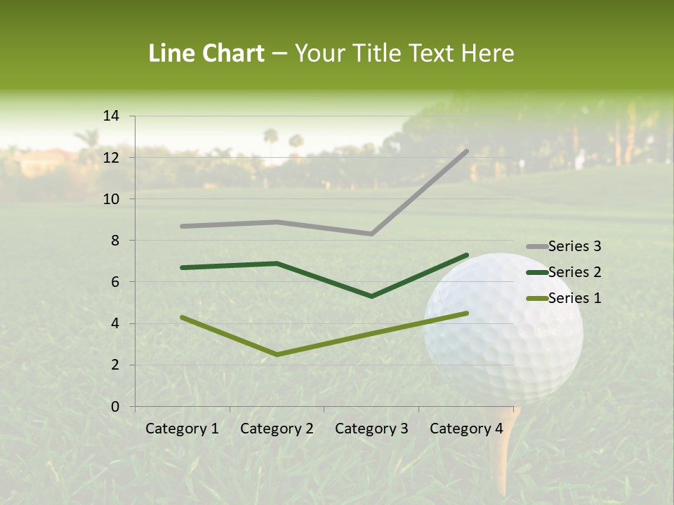 A Golf Ball On A Tee In The Grass PowerPoint Template