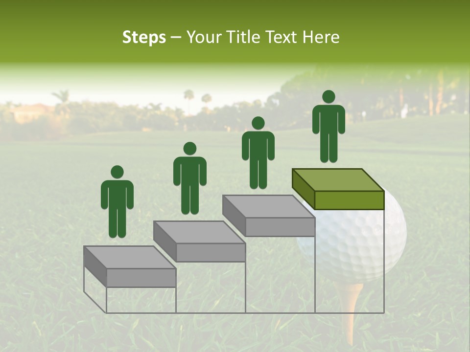 A Golf Ball On A Tee In The Grass PowerPoint Template