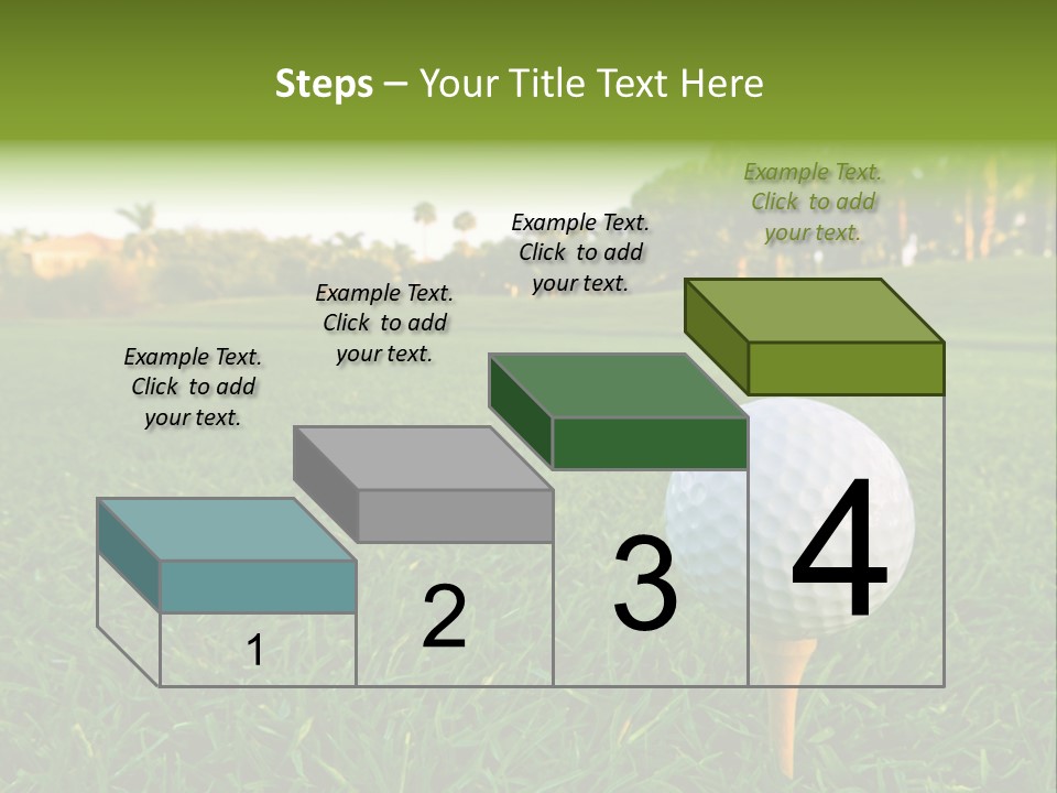 A Golf Ball On A Tee In The Grass PowerPoint Template