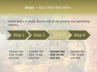 A Small Pond Surrounded By Rocks And Plants PowerPoint Template