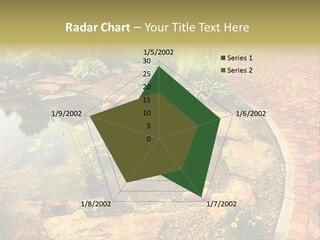 A Small Pond Surrounded By Rocks And Plants PowerPoint Template