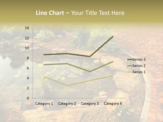 A Small Pond Surrounded By Rocks And Plants PowerPoint Template