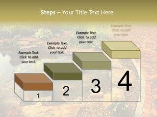 A Small Pond Surrounded By Rocks And Plants PowerPoint Template