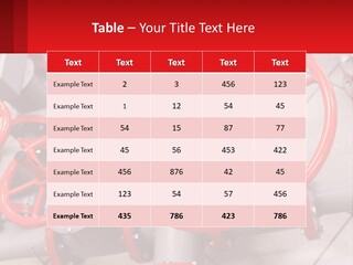 A Group Of Metal Pipes With Red Wheels On Them PowerPoint Template