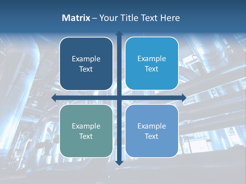 A Large Group Of Pipes In A Building PowerPoint Template