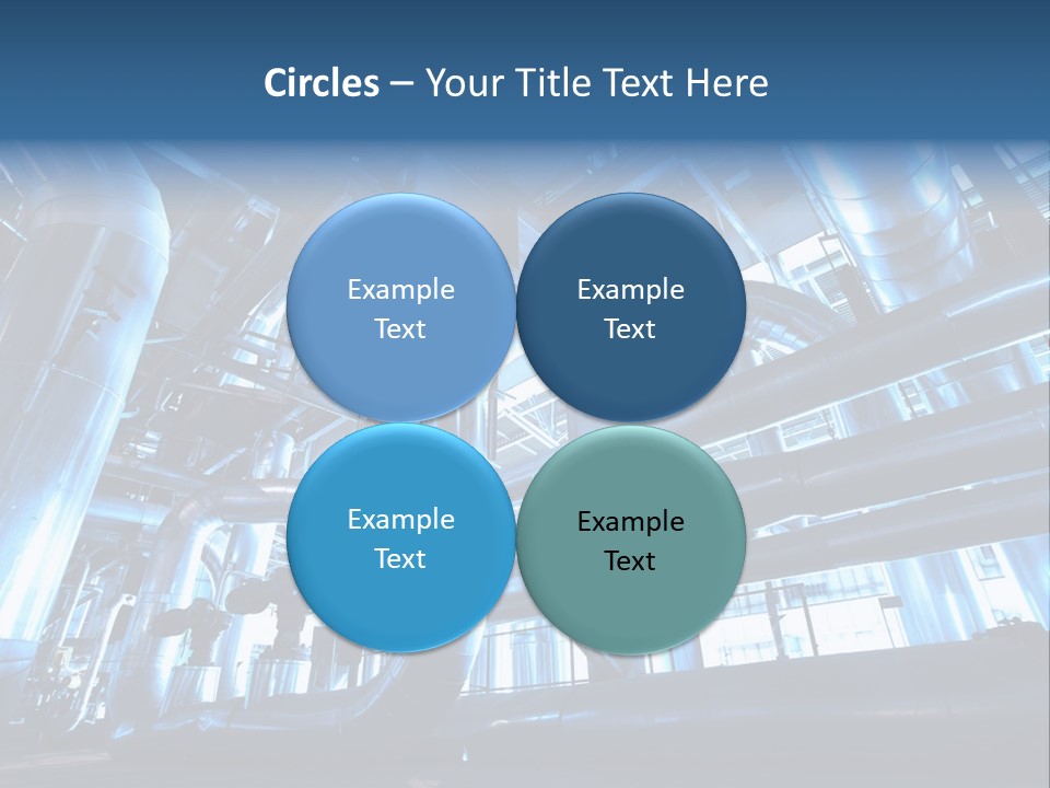A Large Group Of Pipes In A Building PowerPoint Template