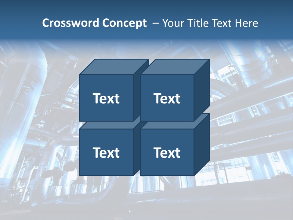 A Large Group Of Pipes In A Building PowerPoint Template