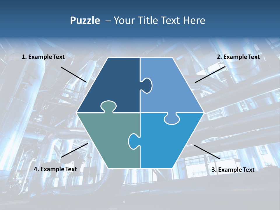 A Large Group Of Pipes In A Building PowerPoint Template