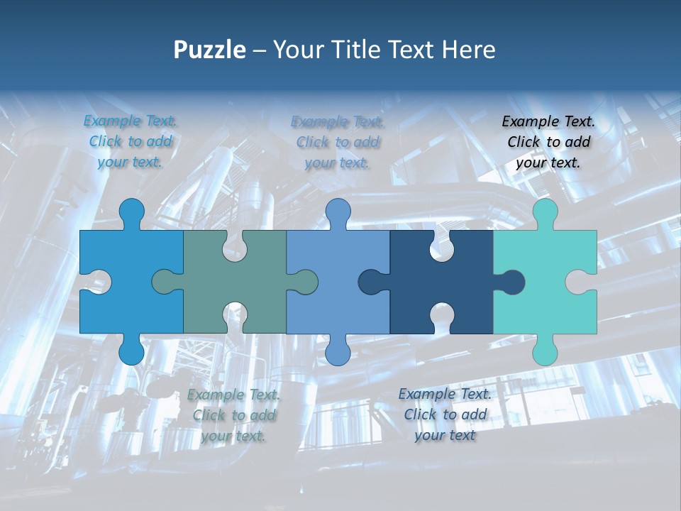 A Large Group Of Pipes In A Building PowerPoint Template
