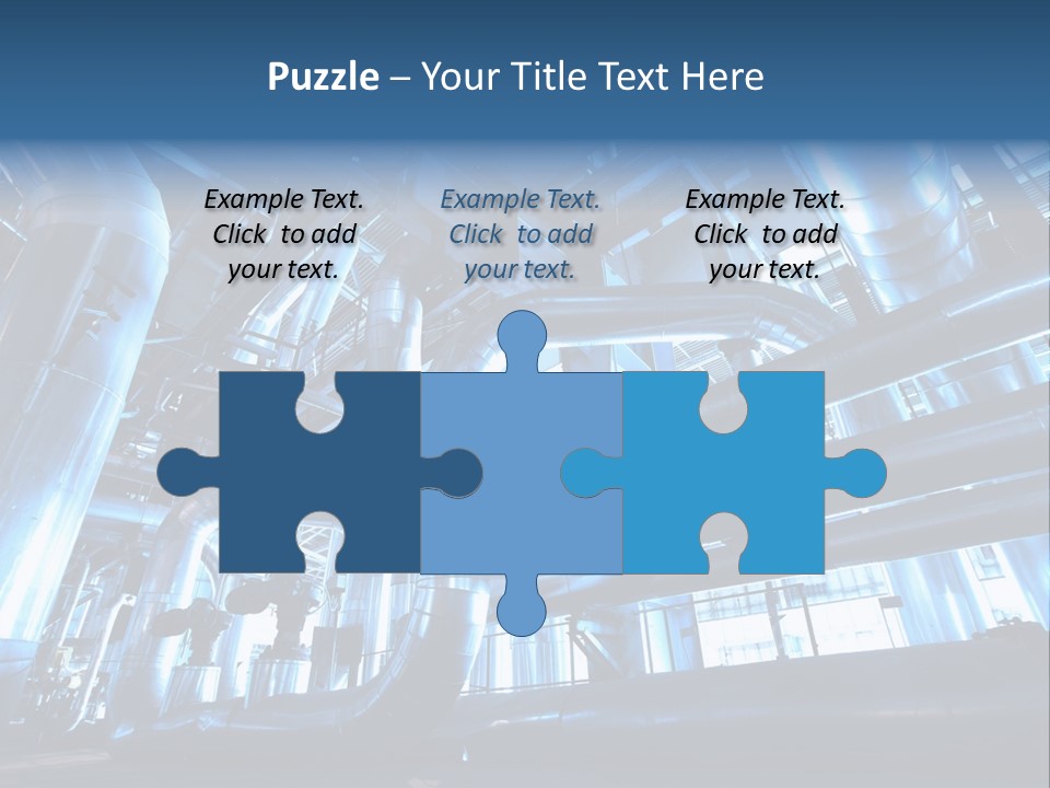 A Large Group Of Pipes In A Building PowerPoint Template