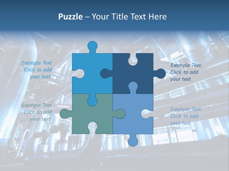 A Large Group Of Pipes In A Building PowerPoint Template