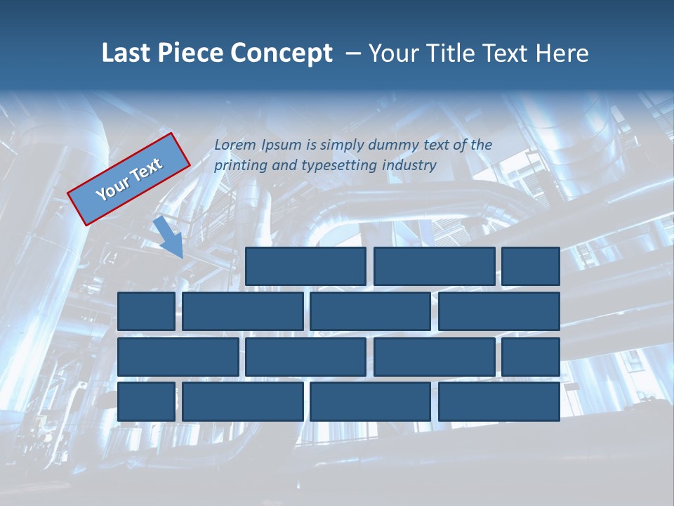 A Large Group Of Pipes In A Building PowerPoint Template