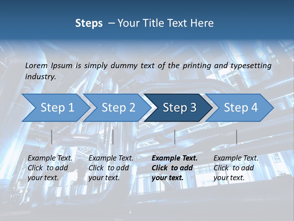 A Large Group Of Pipes In A Building PowerPoint Template