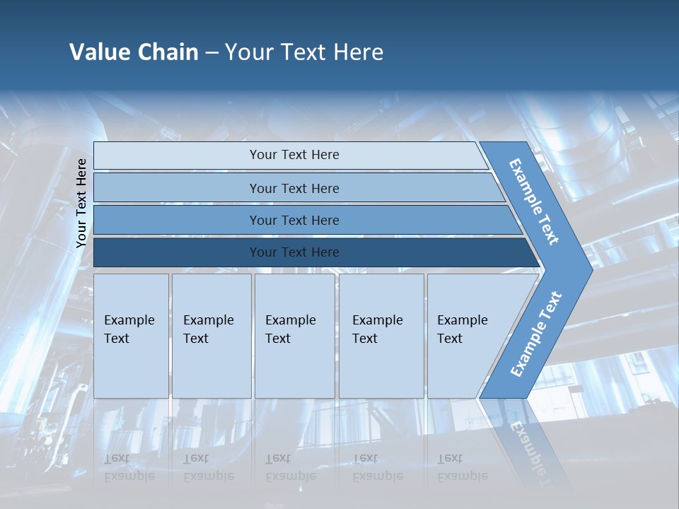 A Large Group Of Pipes In A Building PowerPoint Template