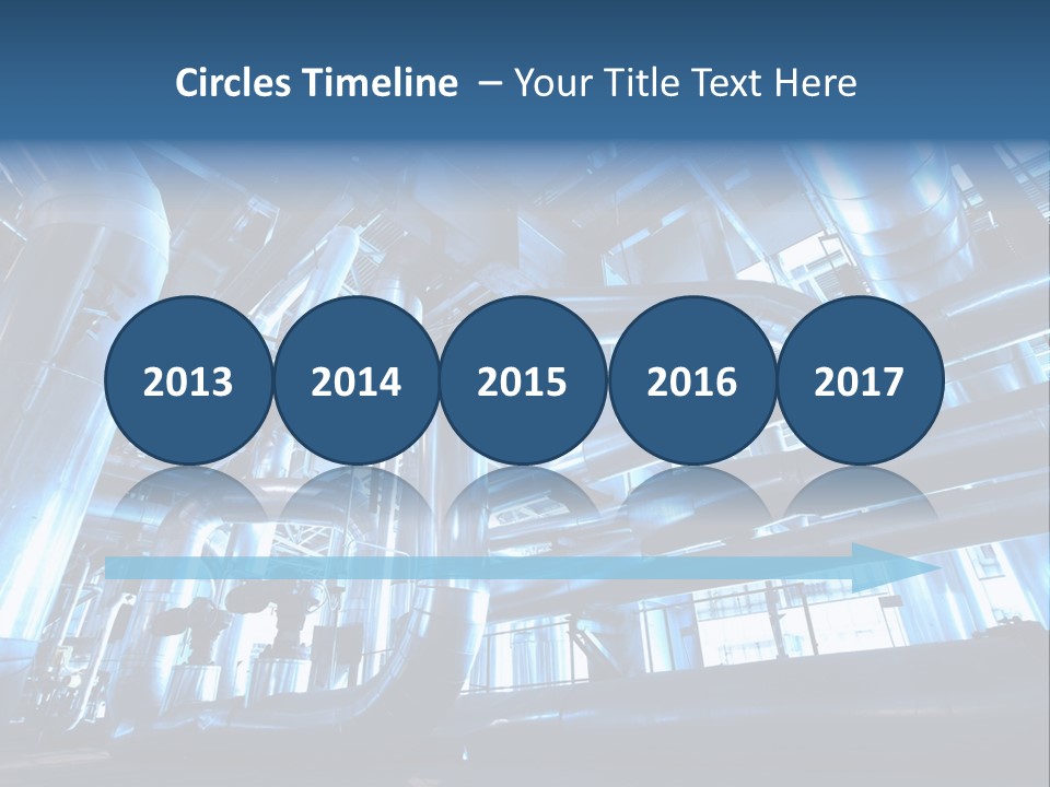 A Large Group Of Pipes In A Building PowerPoint Template