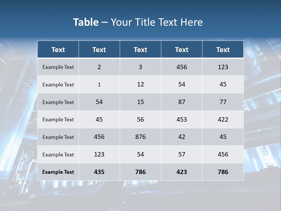 A Large Group Of Pipes In A Building PowerPoint Template